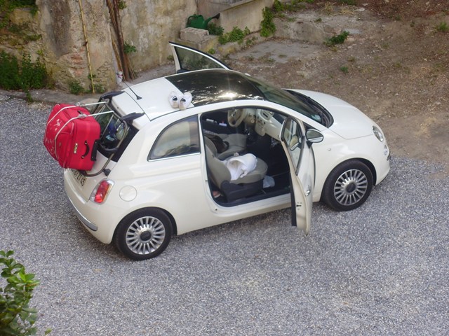 Roof racks on a 500 with glass roof FIAT 500 2007 The FIAT Forum